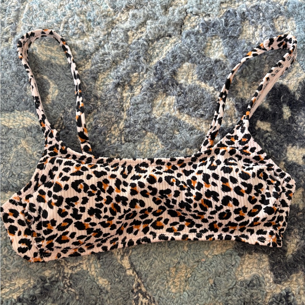 Target cheetah bikini top